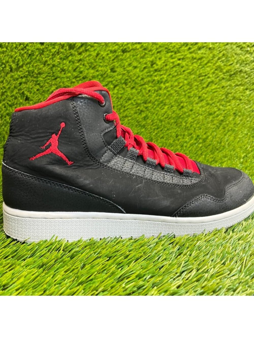 Nike Air Jordan Executive Boys Size 7Y Black Red Basketball Shoes‎ Sneakers